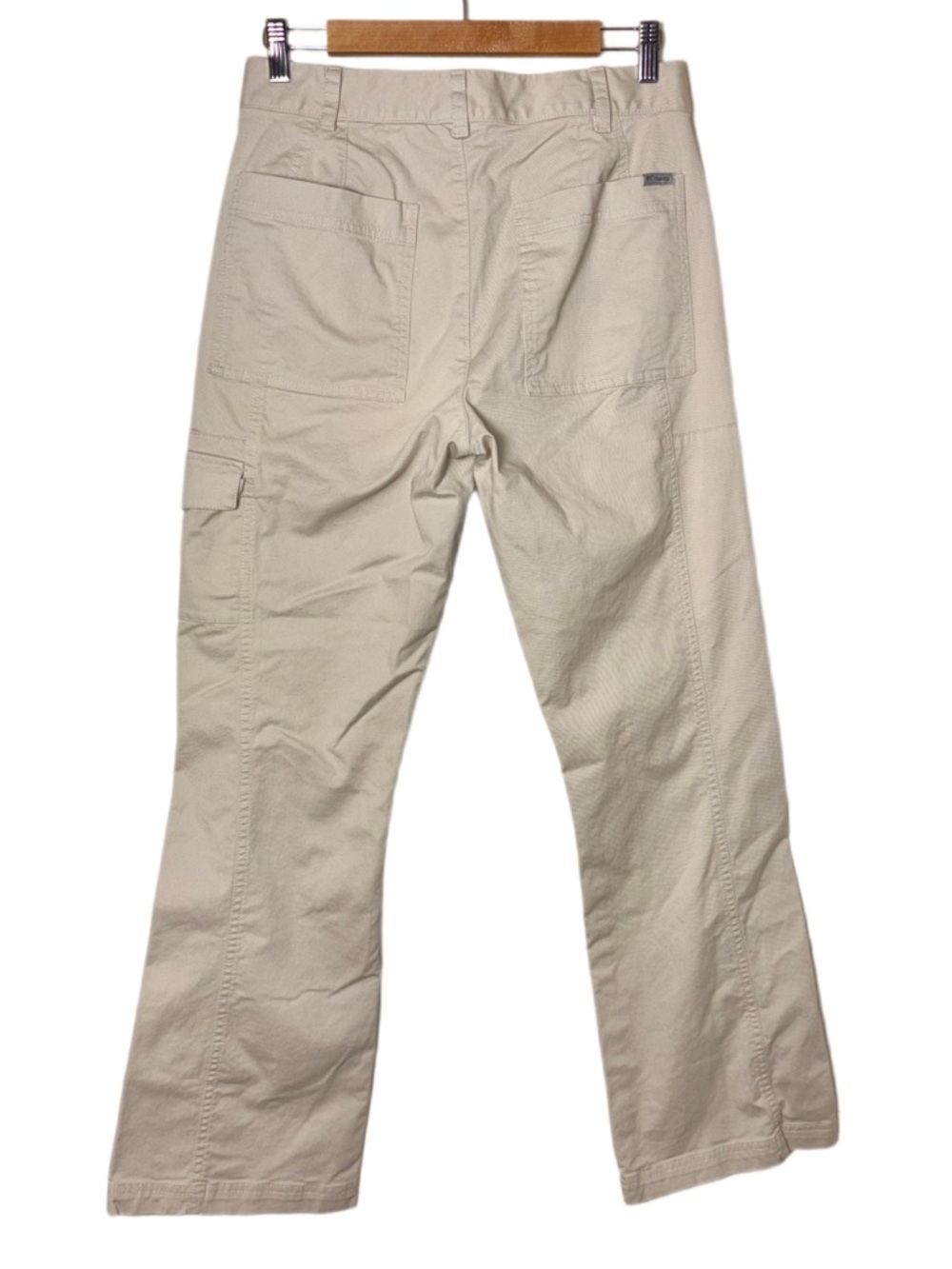 Columbia Women's Utility Pants Straight leg Cargo Pocket Size 10 cream/beige - Picture 2 of 16